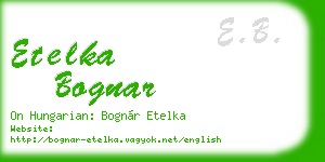 etelka bognar business card